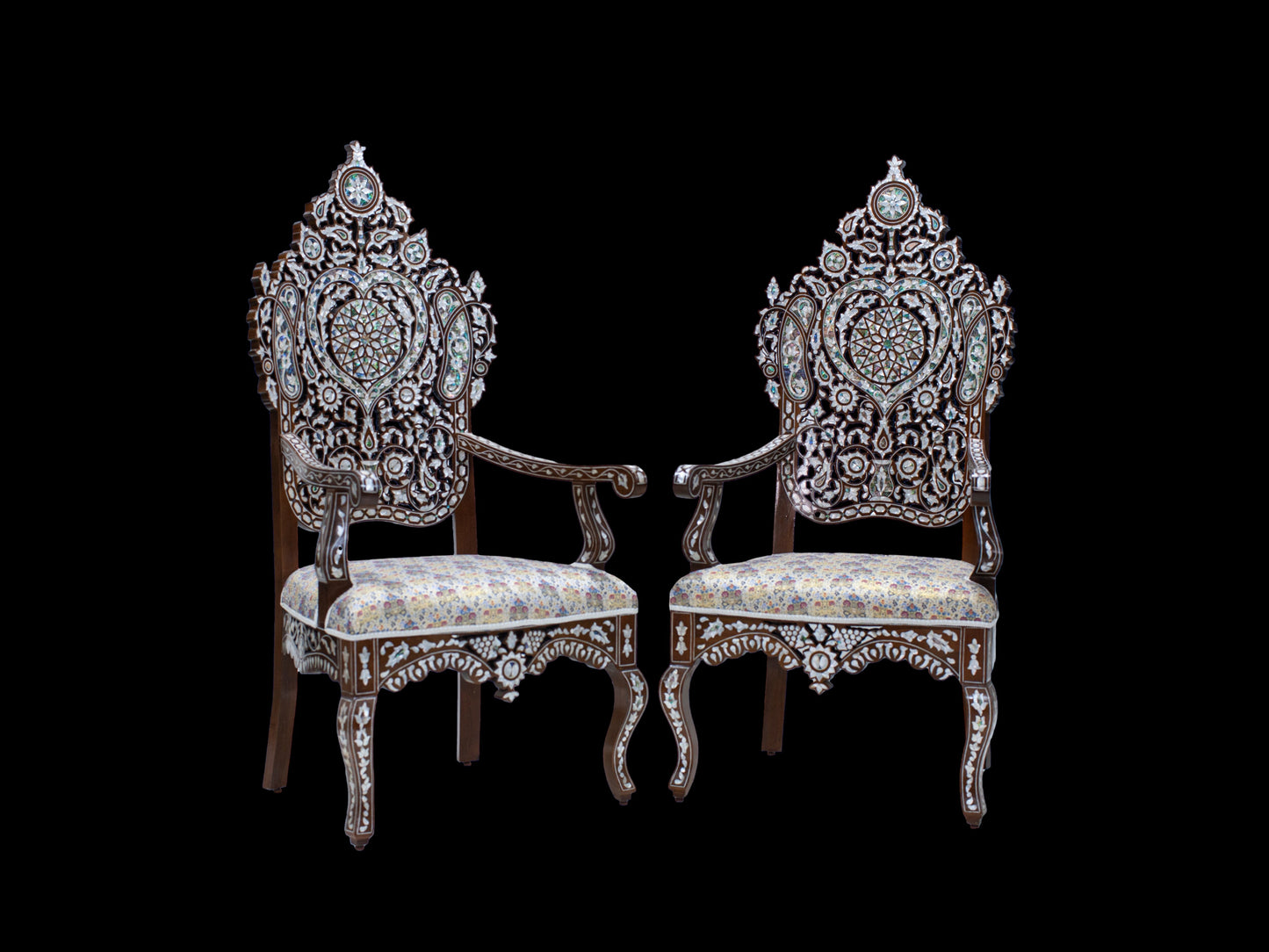 Large Chair & Table Set - Mother of Pearl