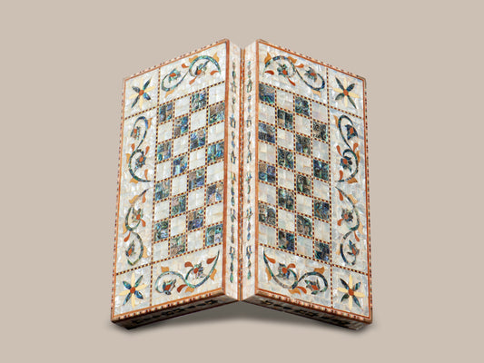 Mother Pearl Chess & Backgammon