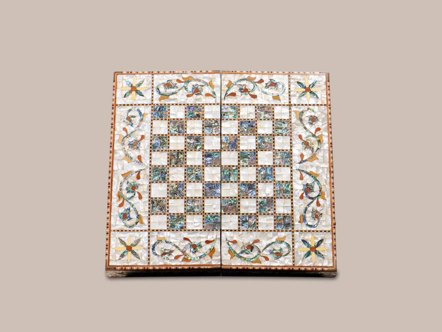 Mother Pearl Chess & Backgammon