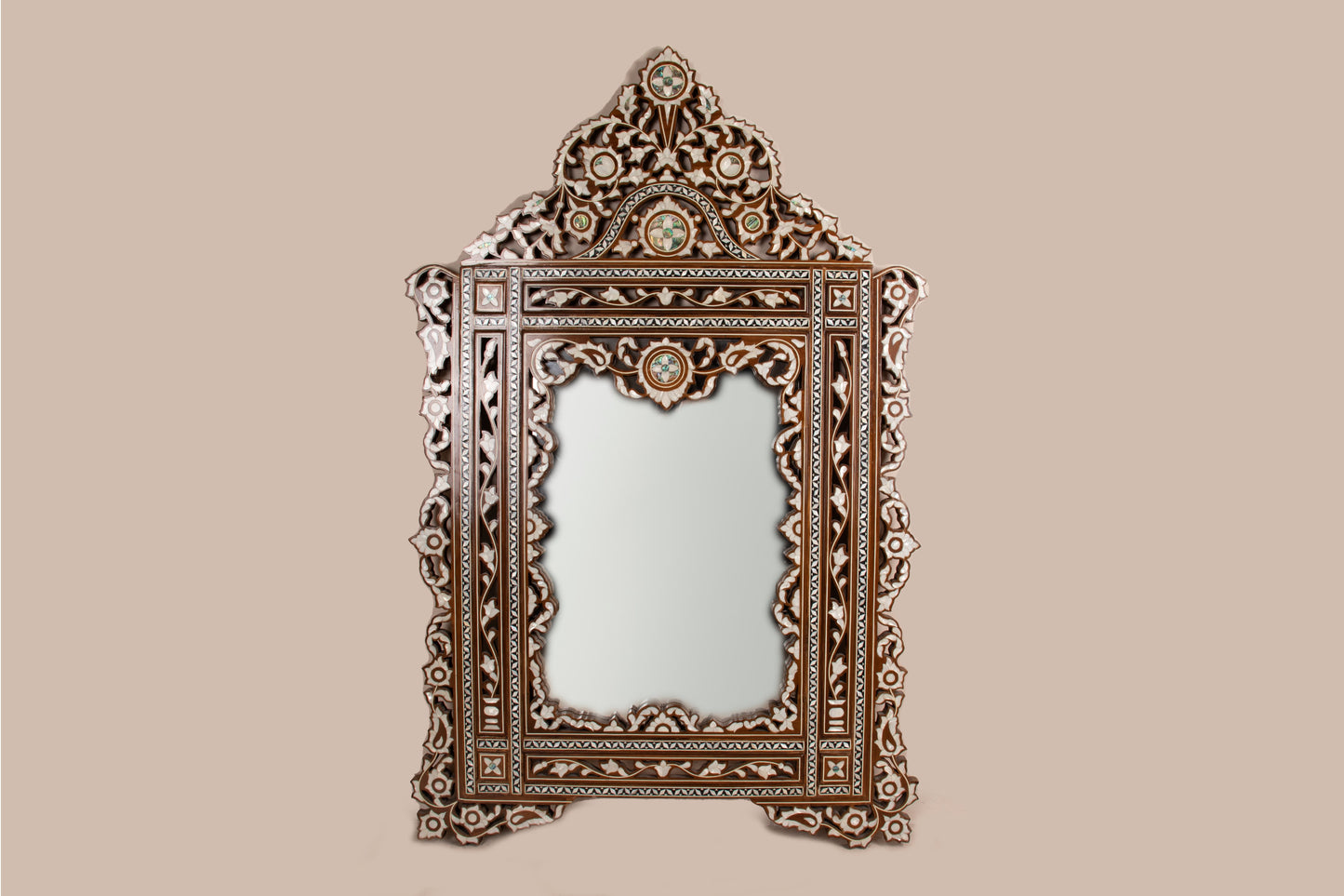 Mirror - Inlayed with Blue and White Mother of Pearl
