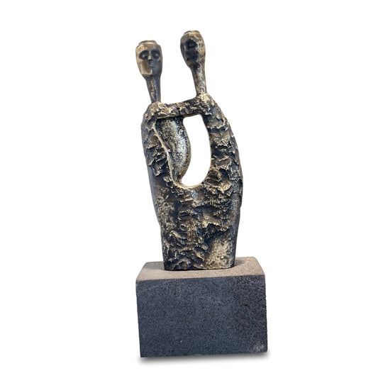 Two Head Bronze Sculpture - 'Ain Ghazal Collection