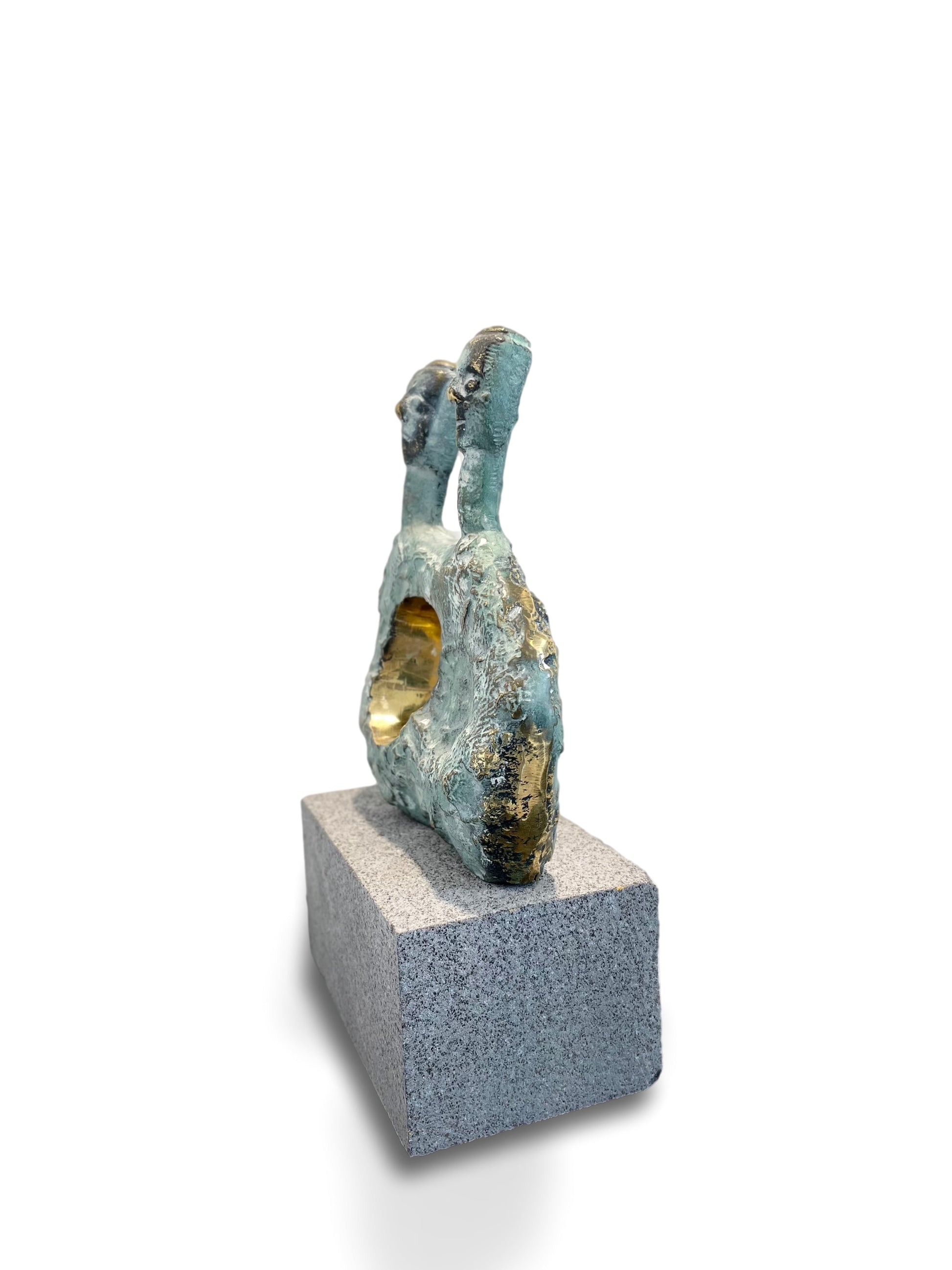Two Head Bronze Sculpture - 'Ain Ghazal Collection