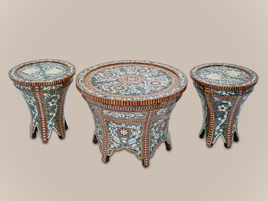 Accent Table Set - Mother of Pearl Inlay