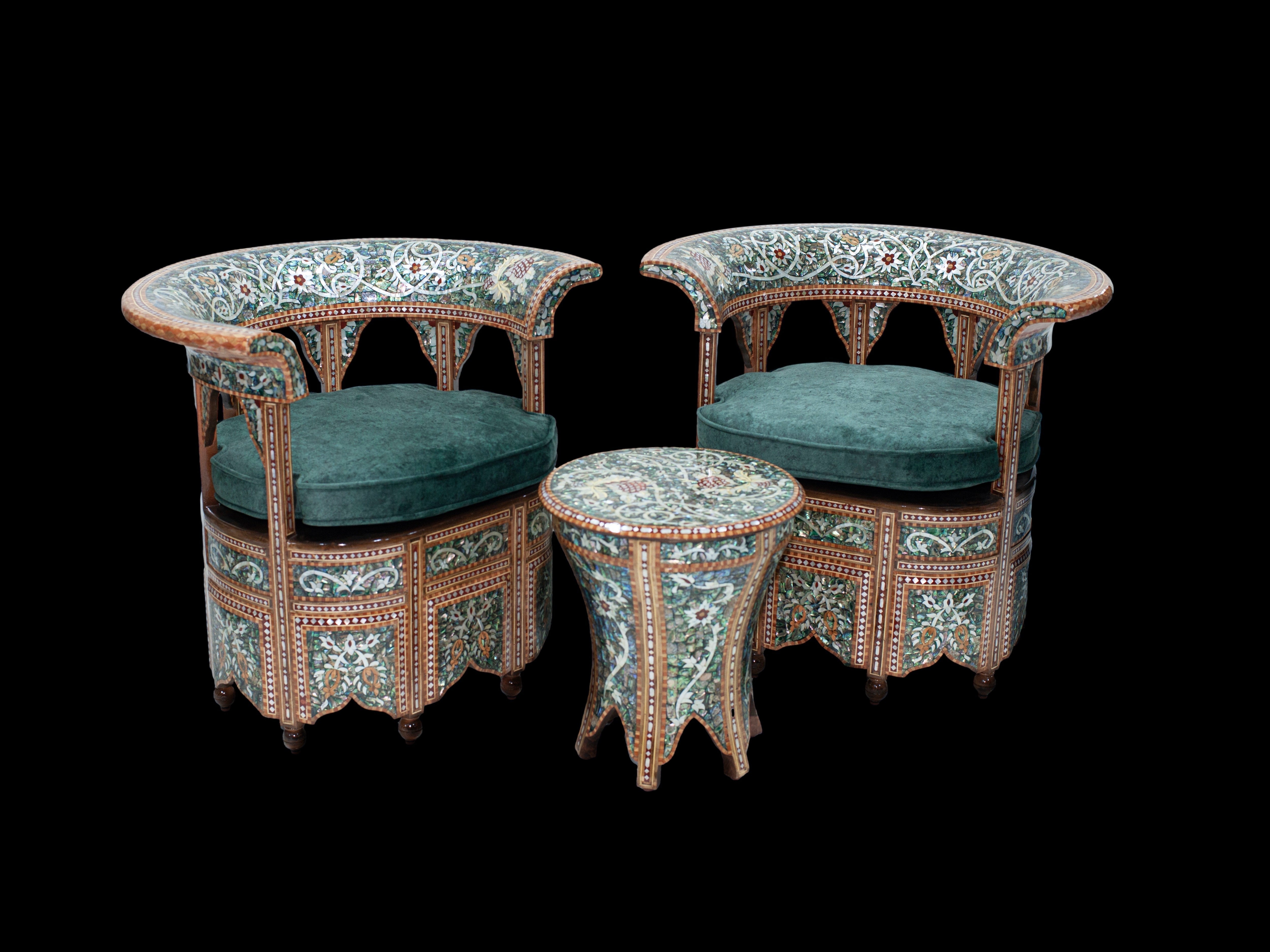 Emperor Table Emperor Chair & Table Set - Mother of Pearl – Artizanic