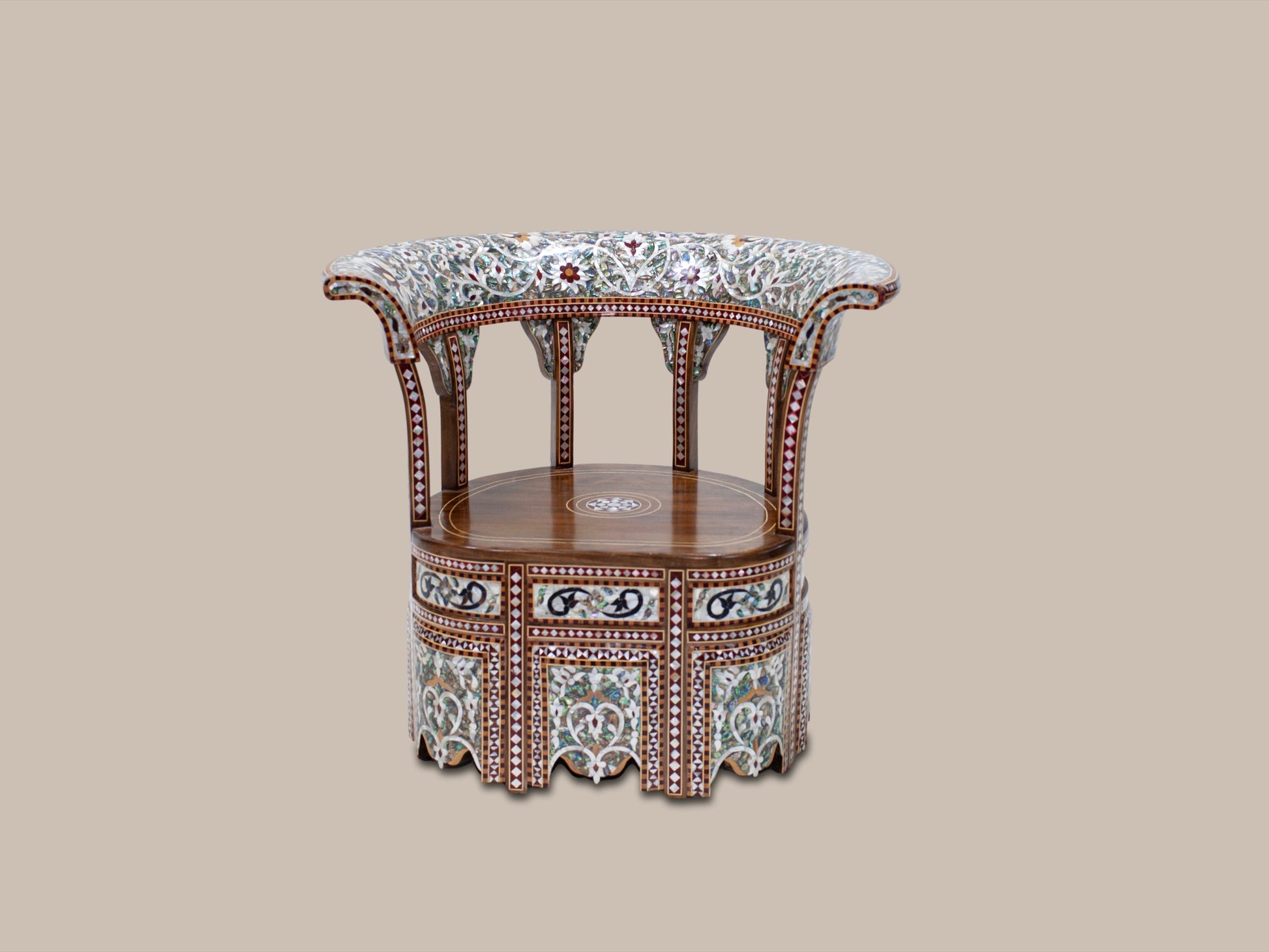 Emperor Chair & Vase Set - Mother Pearl