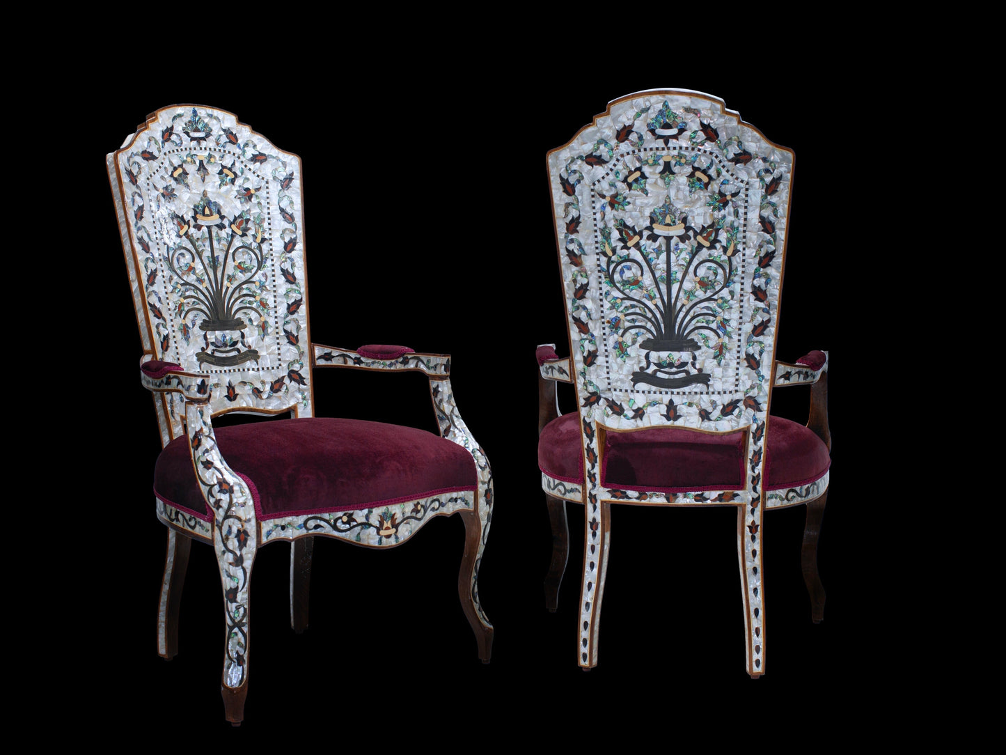 Large Chair Set - Covered Mother Pearl
