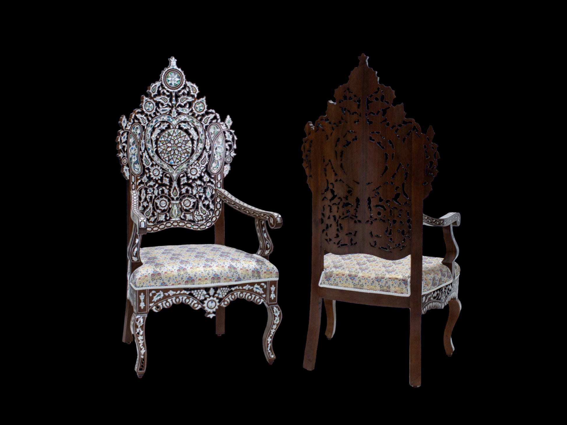 Large Chair & Table Set - Mother of Pearl