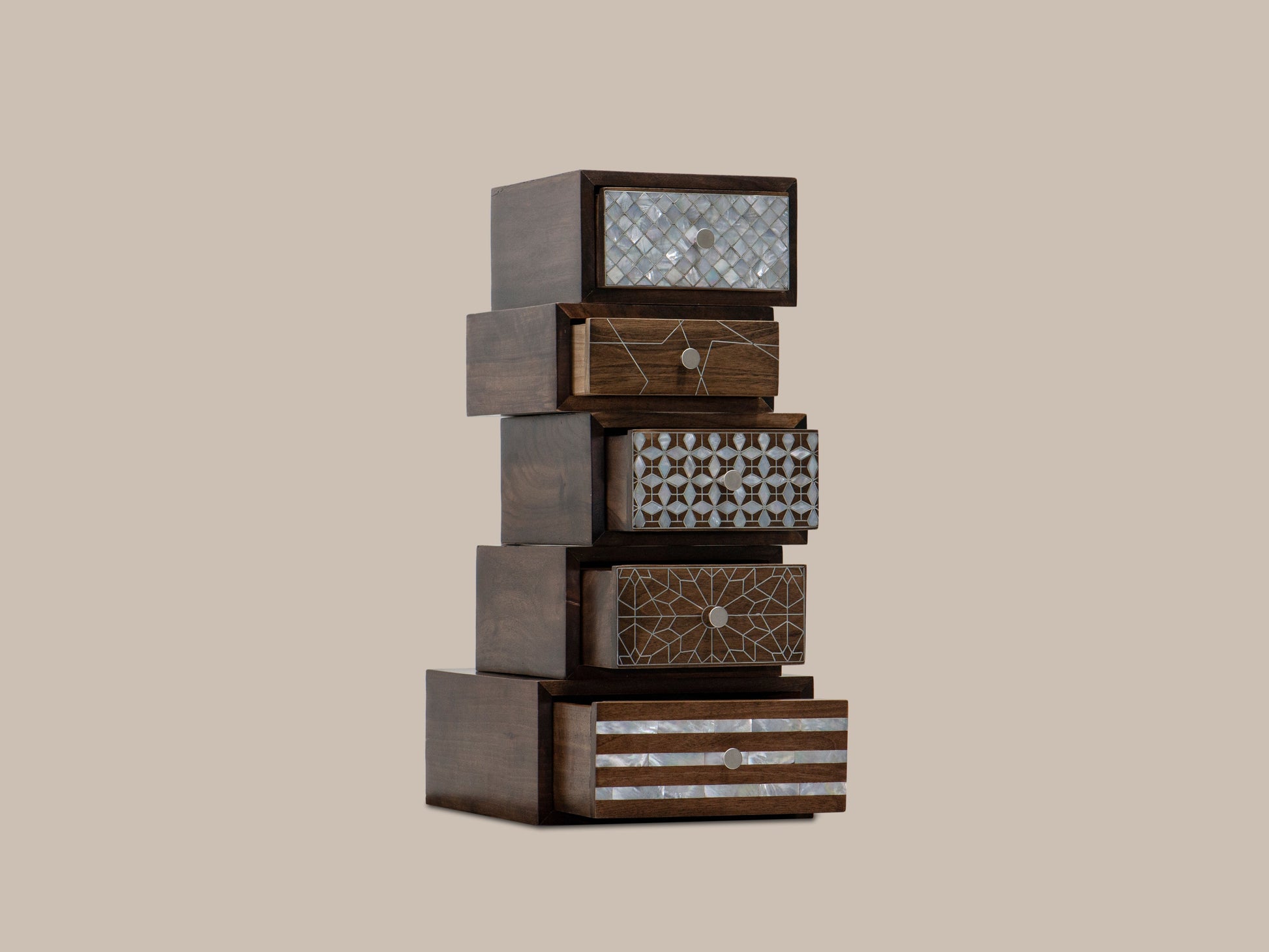 Stacked Drawers Set - Mother Pearl Inlay