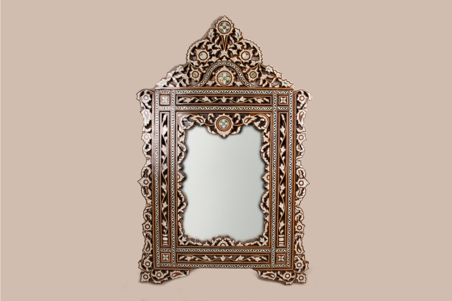 Mirror - Inlayed with Blue and White Mother of Pearl