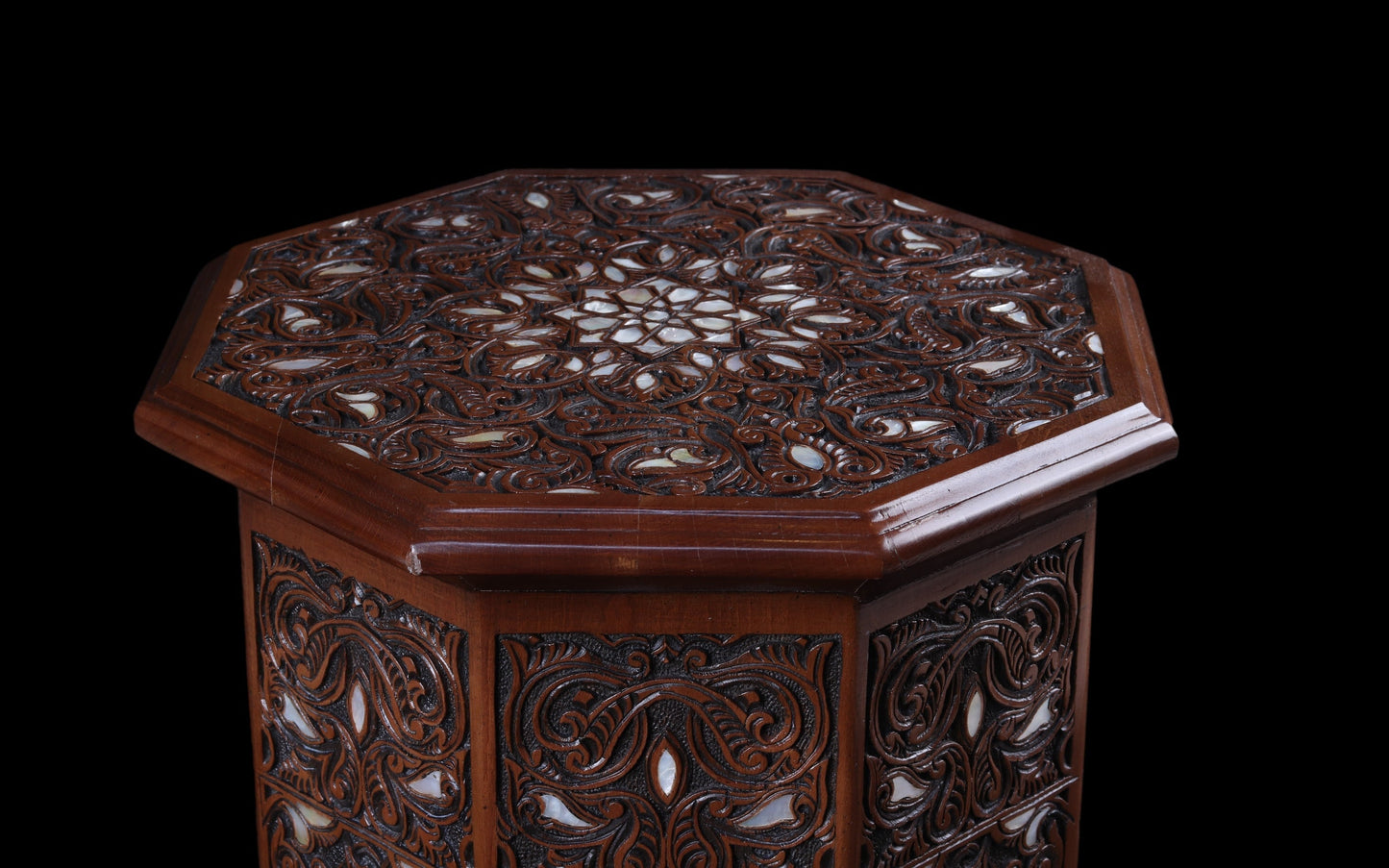 Side Table Set - Hand Engraved and Inlayed with Mother of Pearl
